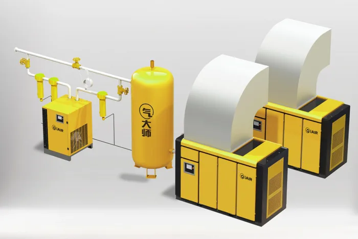 185KW kilowatt 250hphp dual -stage compressed permanent magnet variable frequency air compressor - Image 2